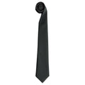 Black - Front - Premier Tie - Men Plain Work Tie