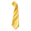 Sunflower - Front - Premier Mens Plain Satin Tie (Narrow Blade)