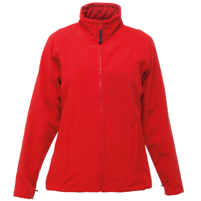 Classic Red-Seal Grey - Front - Regatta Womens-Ladies Uproar Softshell Jacket (Water Repellent & Wind Resistant)