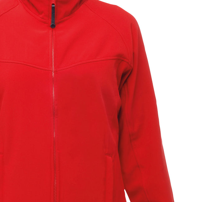 Classic Red-Seal Grey - Side - Regatta Womens-Ladies Uproar Softshell Jacket (Water Repellent & Wind Resistant)