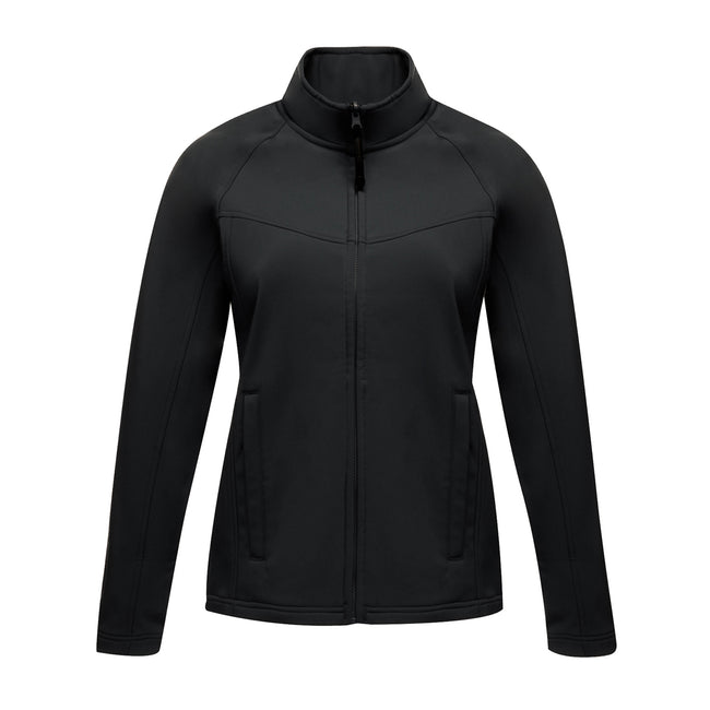 All Black - Front - Regatta Womens-Ladies Uproar Softshell Jacket (Water Repellent & Wind Resistant)