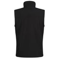 All Black - Side - Regatta Mens Flux Softshell Bodywarmer - Sleeveless Jacket (Water Repellent & Wind Resistant)