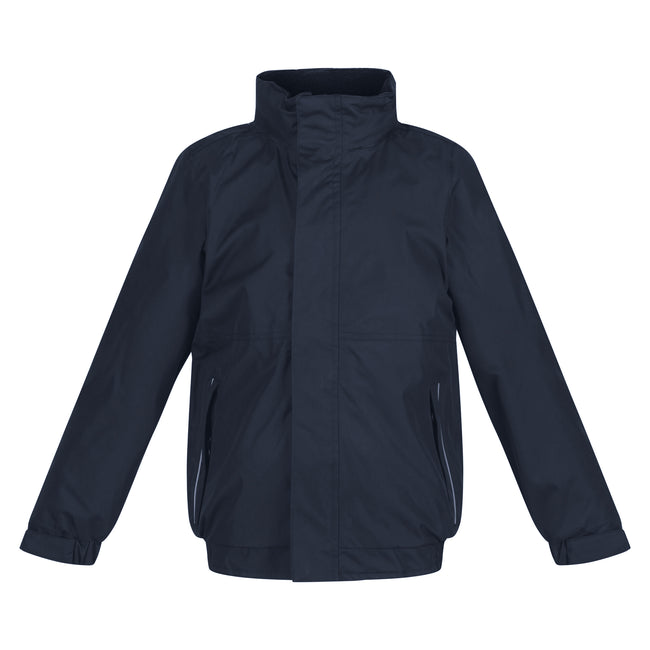 Navy-Navy - Front - Regatta Kids Unisex Thermoguard Fleece Lined Dover Jacket (Windproof & Waterproof)