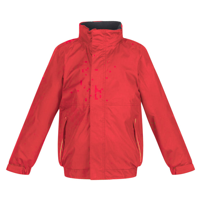Classic Red-Navy - Front - Regatta Kids Unisex Thermoguard Fleece Lined Dover Jacket (Windproof & Waterproof)