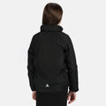 Black-Ash - Side - Regatta Kids Unisex Thermoguard Fleece Lined Dover Jacket (Windproof & Waterproof)