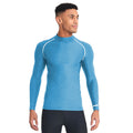 Light Blue - Back - Rhino Mens Thermal Underwear Long Sleeve Base Layer Vest Top