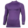 Purple - Front - Rhino Mens Thermal Underwear Long Sleeve Base Layer Vest Top