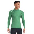Green - Back - Rhino Mens Thermal Underwear Long Sleeve Base Layer Vest Top