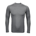 Heather Grey - Front - Rhino Mens Thermal Underwear Long Sleeve Base Layer Vest Top