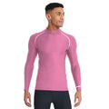 Pink - Back - Rhino Mens Thermal Underwear Long Sleeve Base Layer Vest Top