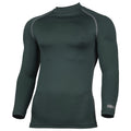 Bottle Green - Side - Rhino Mens Thermal Underwear Long Sleeve Base Layer Vest Top