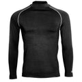 Black Heather - Front - Rhino Mens Thermal Underwear Long Sleeve Base Layer Vest Top