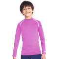 Pink - Back - Rhino Childrens Boys Long Sleeve Thermal Underwear Base Layer Vest Top