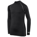 Black - Front - Rhino Childrens Boys Long Sleeve Thermal Underwear Base Layer Vest Top