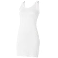 White - Front - Skinni Fit Ladies-Womens Extra Long Stretch Tank Top - Vest