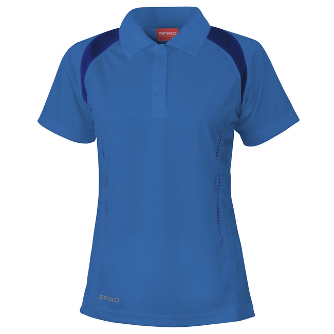 Royal-Navy - Front - Spiro Womens-Ladies Sports Team Spirit Performance Polo Shirt