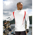 White-Red-White - Back - Spiro Unisex Sports Trial Performance Training Top