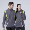 Charcoal-Lime-White - Back - Spiro Unisex Sports Trial Performance Training Top