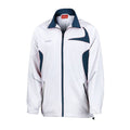 White-Navy - Back - Spiro Mens Micro-Lite Performance Sports Jacket (Water Repellent, Wind Resistant & Breathable)