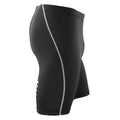 Black - Side - Spiro Mens Bodyfit Performance Base Layer Sports Shorts