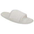 White - Front - Towel City Classic Unisex Terry Slippers (Open Toe)