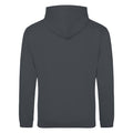 Storm Grey - Back - Awdis Unisex College Hooded Sweatshirt - Hoodie