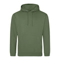 Earthy Green - Front - Awdis Unisex College Hooded Sweatshirt - Hoodie