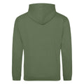 Earthy Green - Back - Awdis Unisex College Hooded Sweatshirt - Hoodie