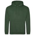 Bottle Green - Front - Awdis Unisex College Hooded Sweatshirt - Hoodie