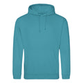 Lagoon Blue - Front - Awdis Unisex College Hooded Sweatshirt - Hoodie