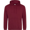 Burgundy - Front - Awdis Unisex College Hooded Sweatshirt - Hoodie