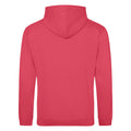 Lipstick Pink - Back - Awdis Unisex College Hooded Sweatshirt - Hoodie
