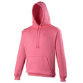 Electric Pink - Front - Awdis Unisex Electric Hooded Sweatshirt - Hoodie