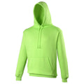 Electric Green - Front - Awdis Unisex Electric Hooded Sweatshirt - Hoodie