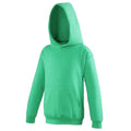 Kelly Green - Front - Awdis Kids Unisex Hooded Sweatshirt - Hoodie - Schoolwear