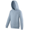 Sky Blue - Front - Awdis Kids Unisex Hooded Sweatshirt - Hoodie - Schoolwear