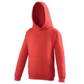 Fire Red - Front - Awdis Kids Unisex Hooded Sweatshirt - Hoodie - Schoolwear