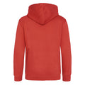 Fire Red - Back - Awdis Kids Unisex Hooded Sweatshirt - Hoodie - Schoolwear
