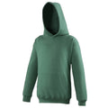 Bottle Green - Front - Awdis Kids Unisex Hooded Sweatshirt - Hoodie - Schoolwear