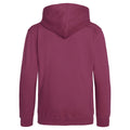 Burgundy - Back - Awdis Kids Unisex Hooded Sweatshirt - Hoodie - Schoolwear