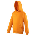 Orange Crush - Front - Awdis Kids Unisex Hooded Sweatshirt - Hoodie - Schoolwear
