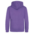 Purple - Back - Awdis Kids Unisex Hooded Sweatshirt - Hoodie - Schoolwear