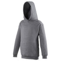 Charcoal - Front - Awdis Kids Unisex Hooded Sweatshirt - Hoodie - Schoolwear