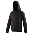Black Smoke - Front - Awdis Kids Unisex Hooded Sweatshirt - Hoodie - Schoolwear