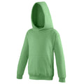 Dusty Green - Front - Awdis Kids Unisex Hooded Sweatshirt - Hoodie - Schoolwear
