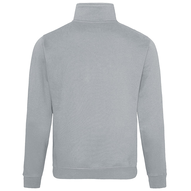 Heather Grey - Back - Awdis Mens Plain Sophomore ¼ Zip Sweatshirt