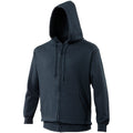New French Navy - Side - Awdis Plain Mens Hooded Full Zip Hoodie - Zoodie