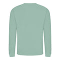 Dusty Green - Back - AWDis Just Hoods AWDis Unisex Crew Neck Plain Sweatshirt (280 GSM)