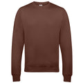 Chocolate Fudge Brownie - Front - AWDis Just Hoods AWDis Unisex Crew Neck Plain Sweatshirt (280 GSM)