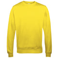 Sun Yellow - Front - AWDis Just Hoods AWDis Unisex Crew Neck Plain Sweatshirt (280 GSM)